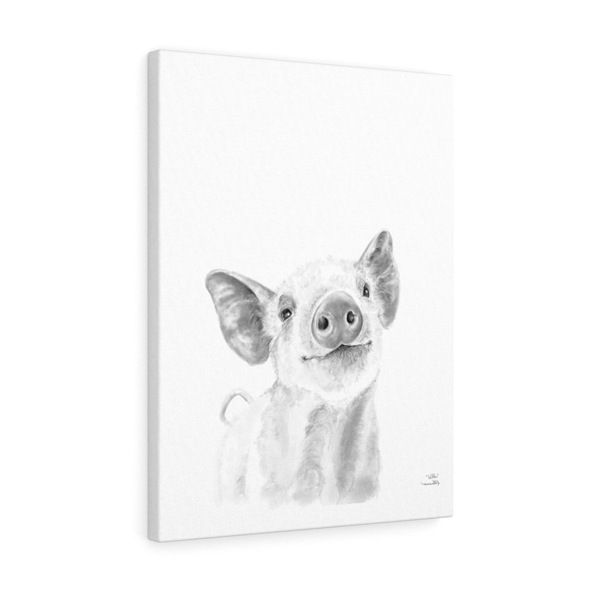Wilber Pig - Animal Art Canvas