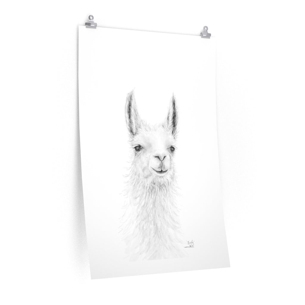 EMILY Llama- Art Paper Print