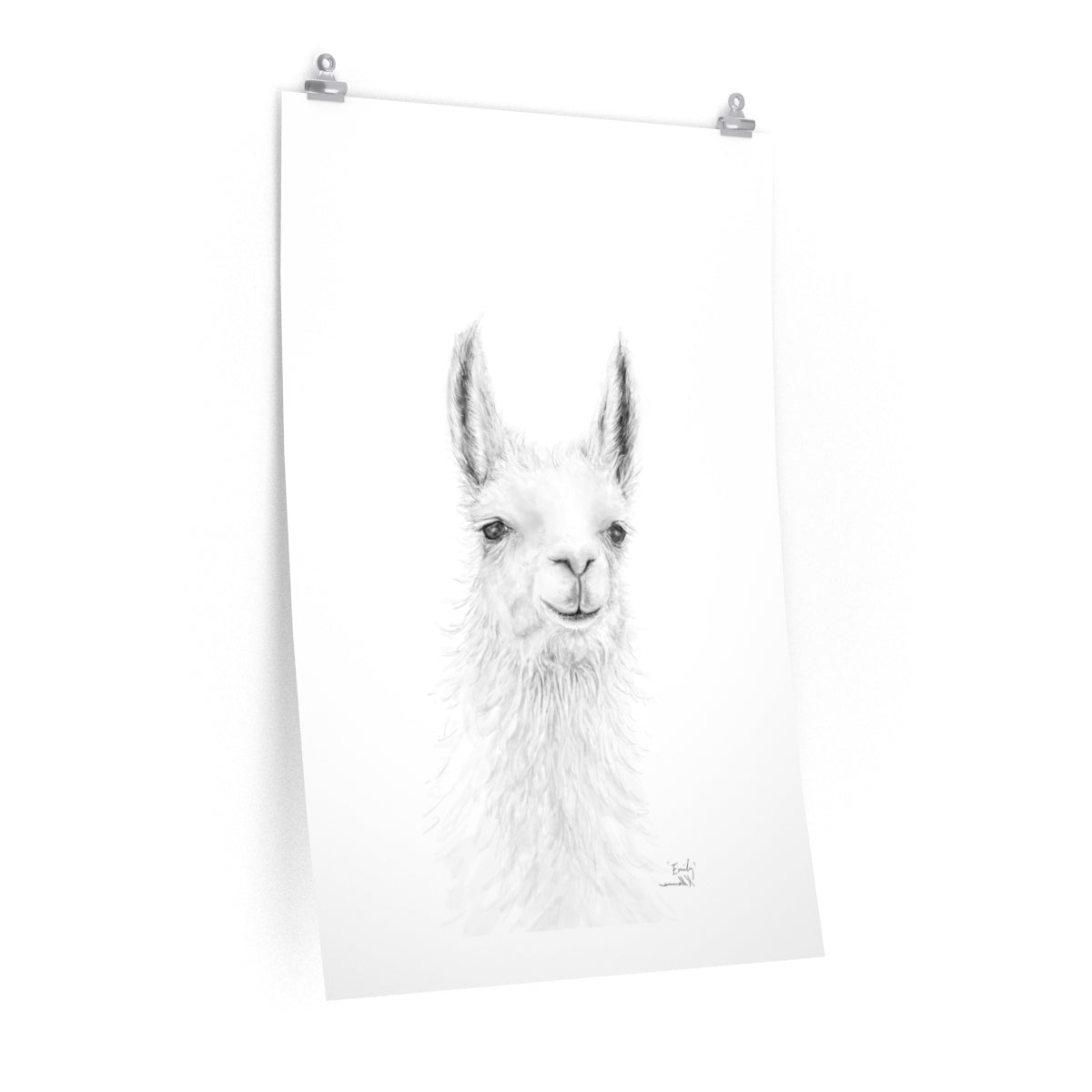 EMILY Llama- Art Paper Print