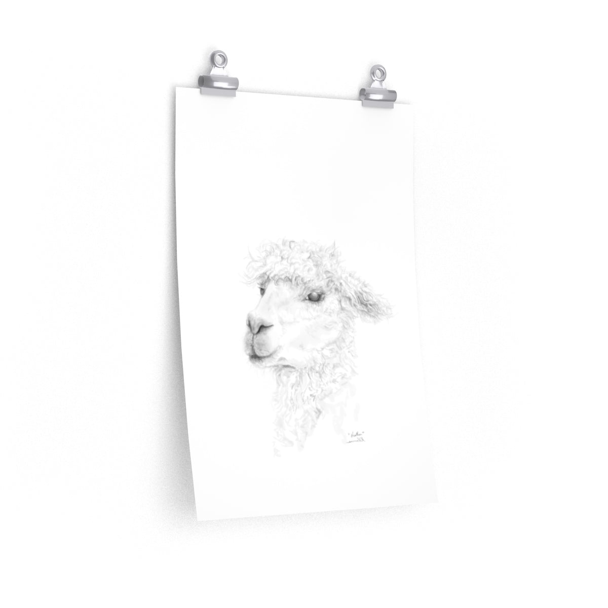 HEATHER Llama- Art Paper Print