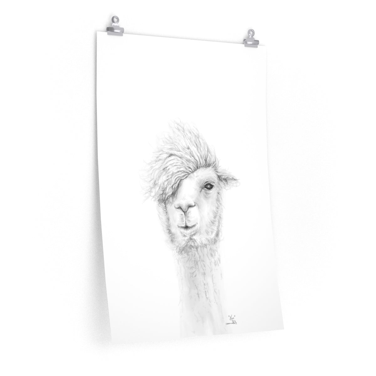 KEN Llama- Art Paper Print