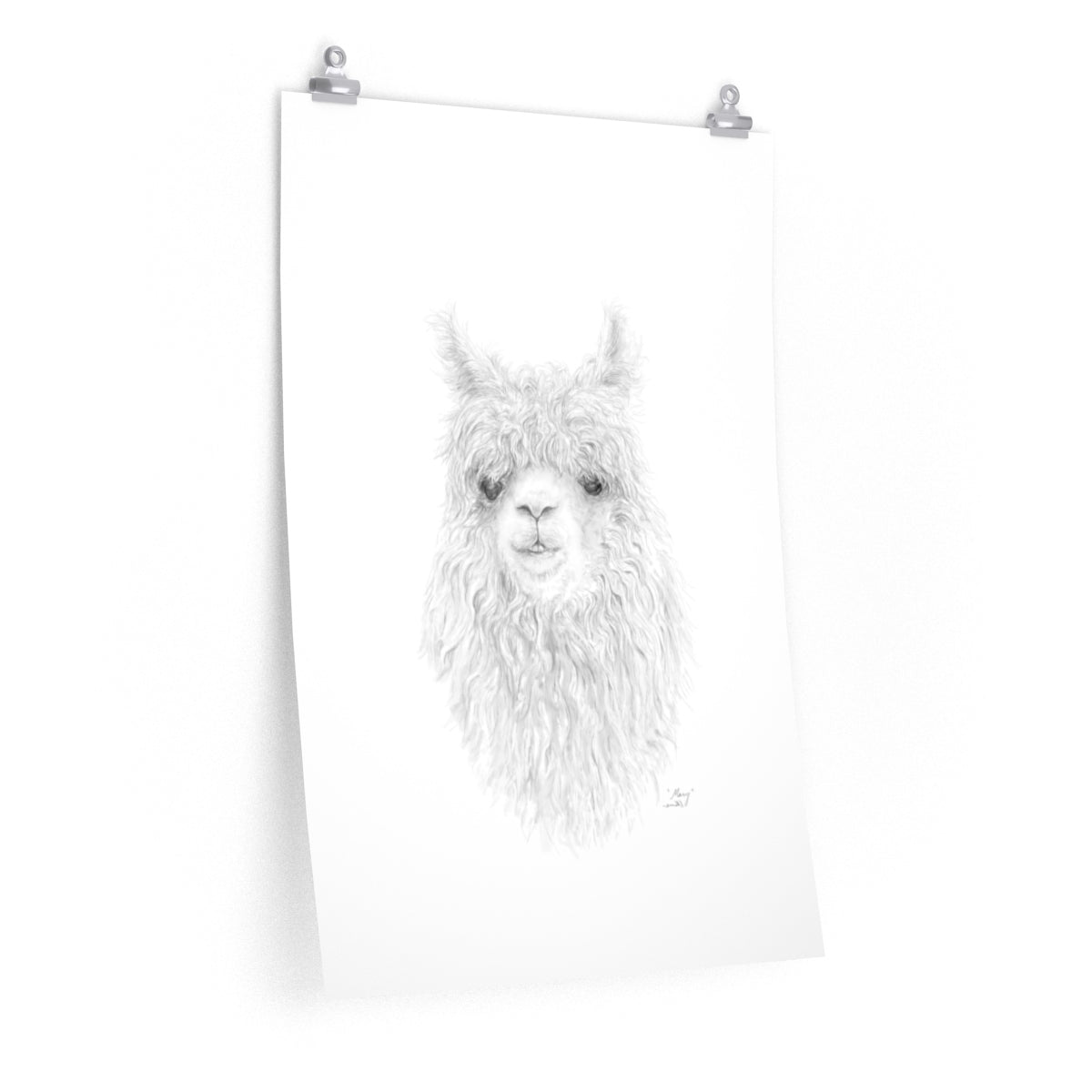 MARY Llama- Art Paper Print