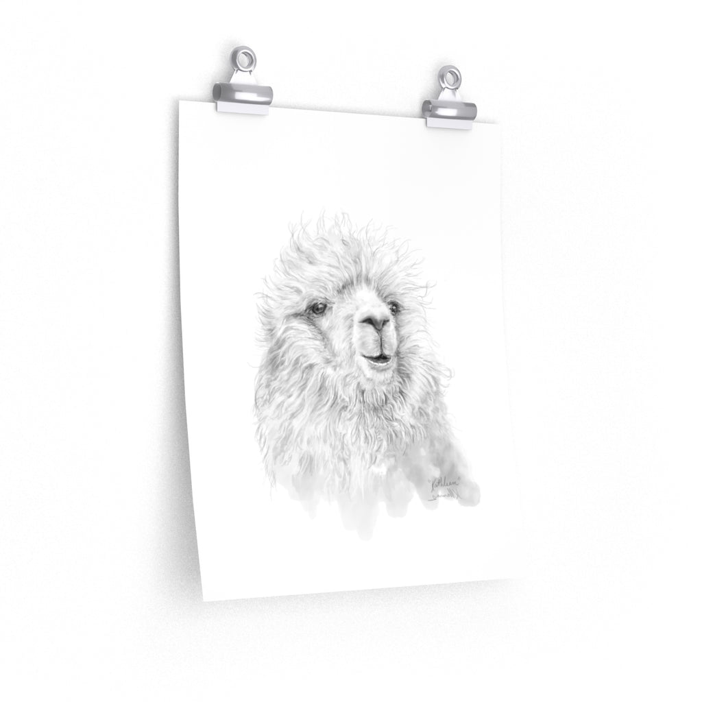 KATHLEEN Llama- Art Paper Print
