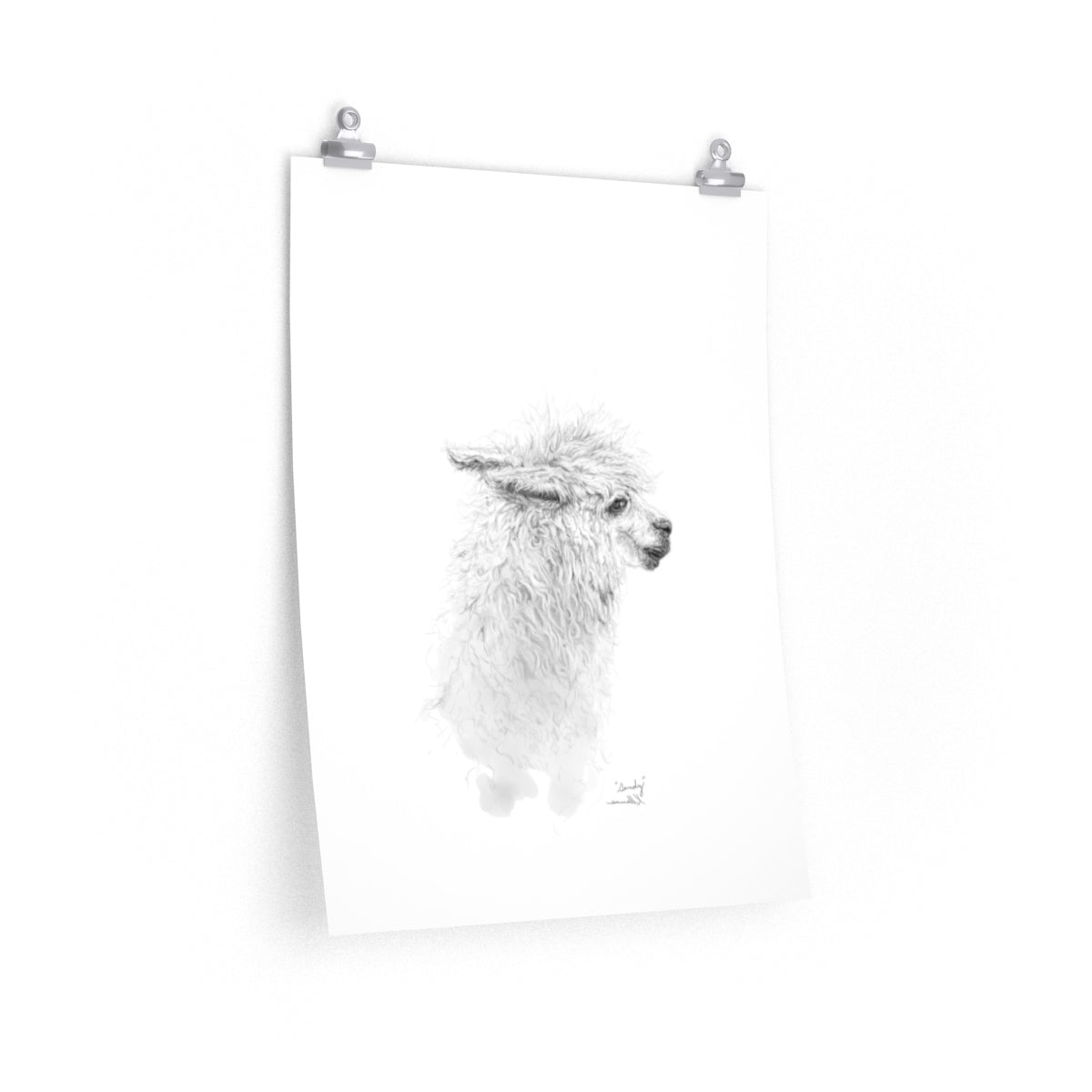 SANDY Llama- Art Paper Print