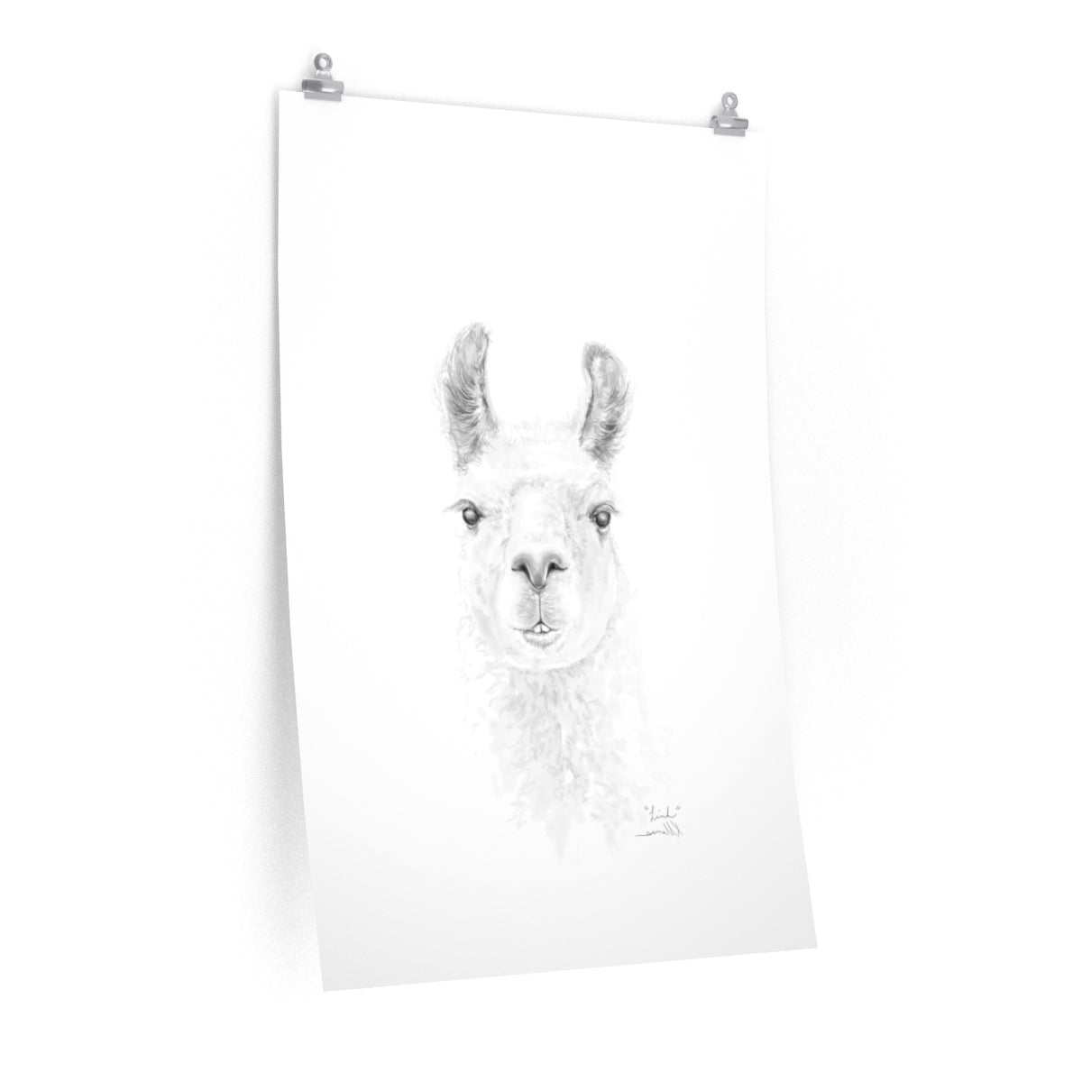 LINH Llama- Art Paper Print