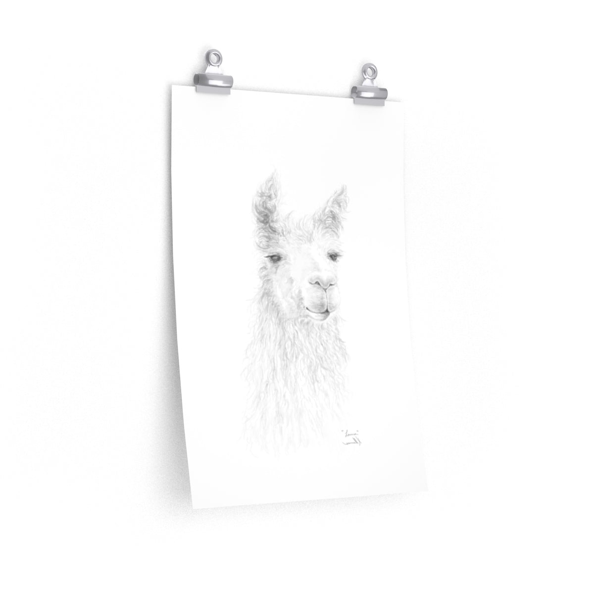 LAURA Llama- Art Paper Print