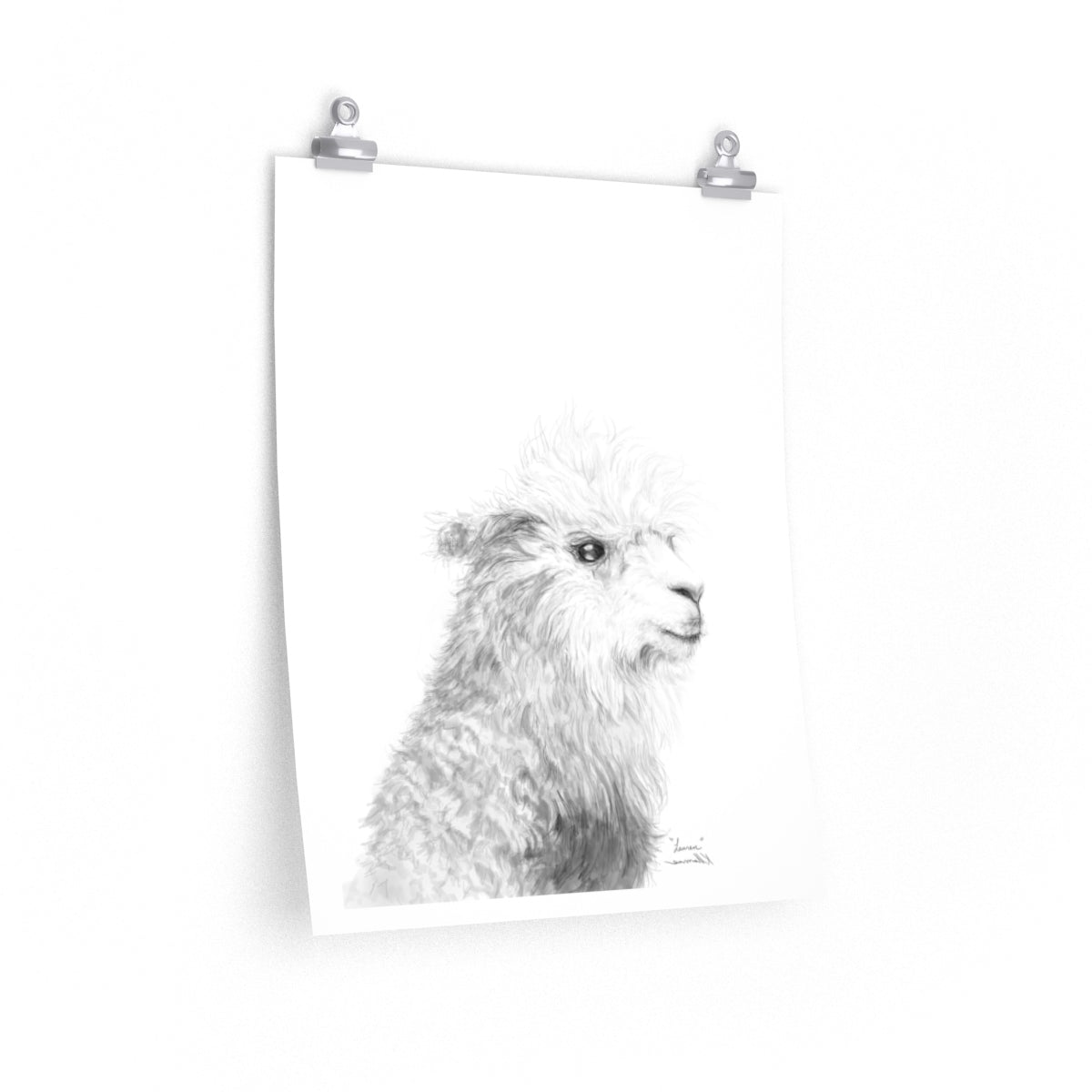 LAUREN Llama- Art Paper Print
