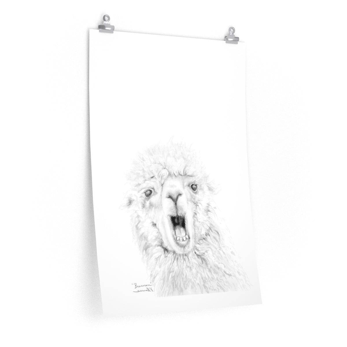 BRENNAN Llama- Art Paper Print