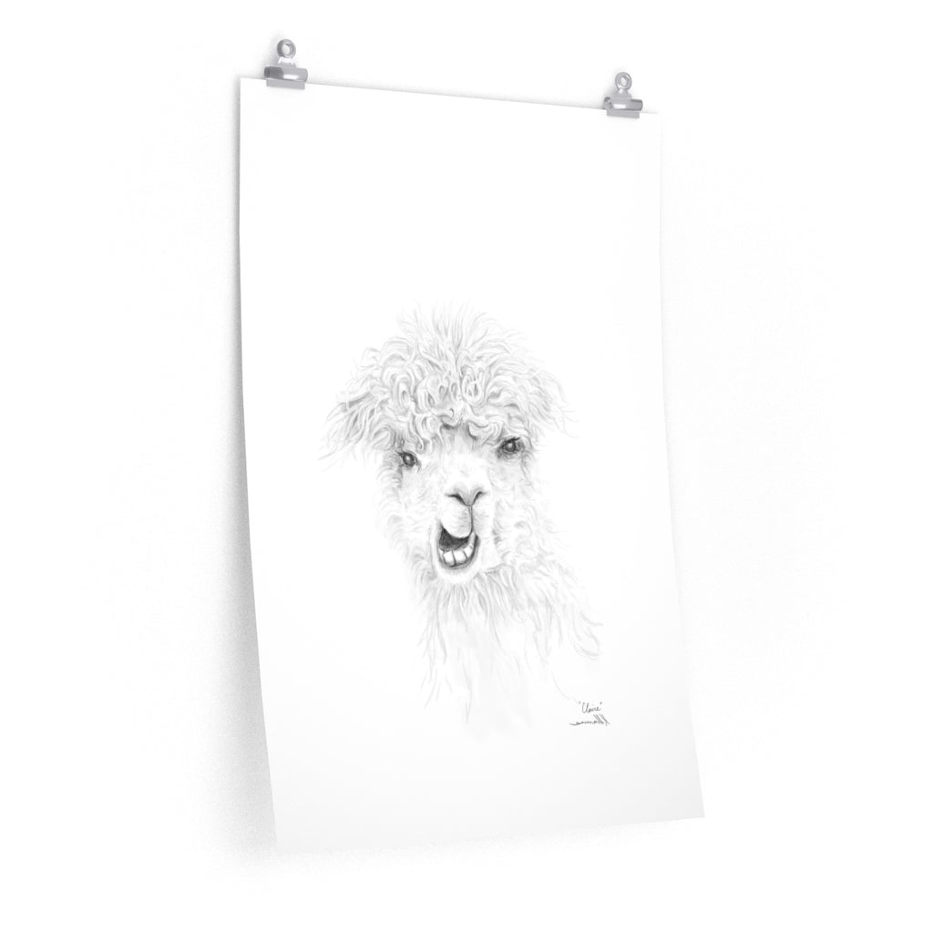 CLAIRE Llama- Art Paper Print