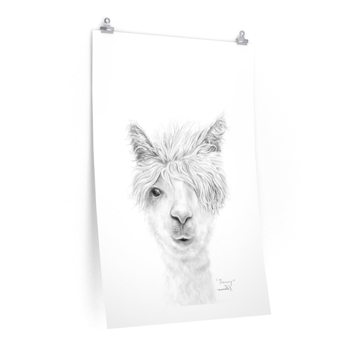 DANNY Llama- Art Paper Print