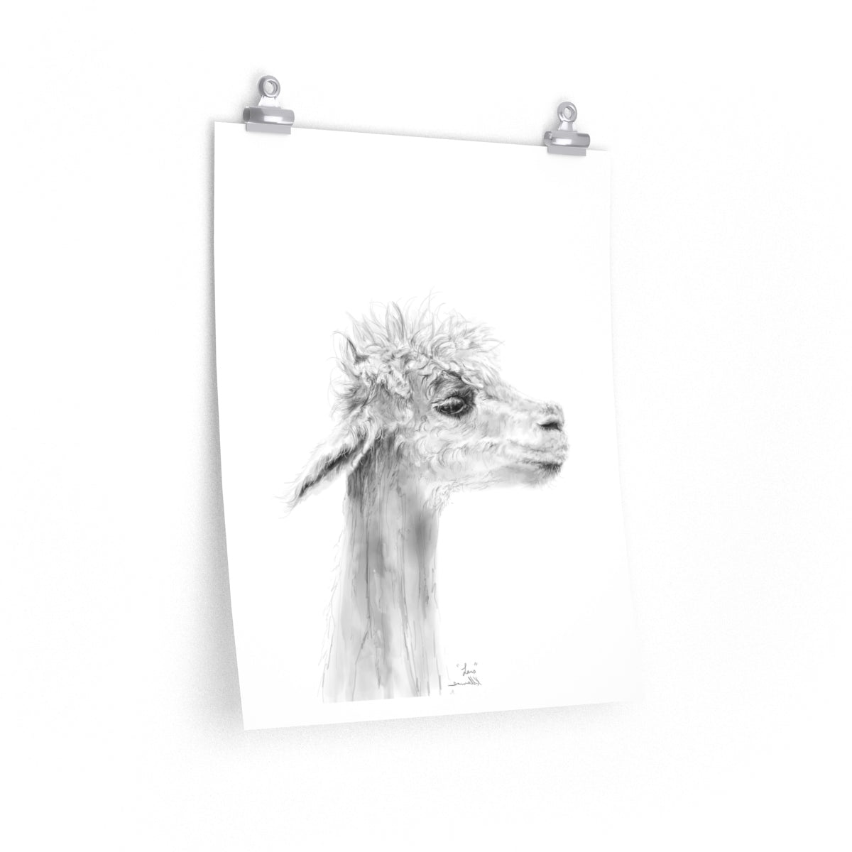 LARS Llama- Art Paper Print