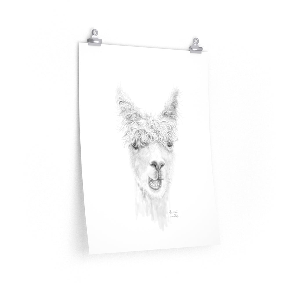 LEONA Llama- Art Paper Print