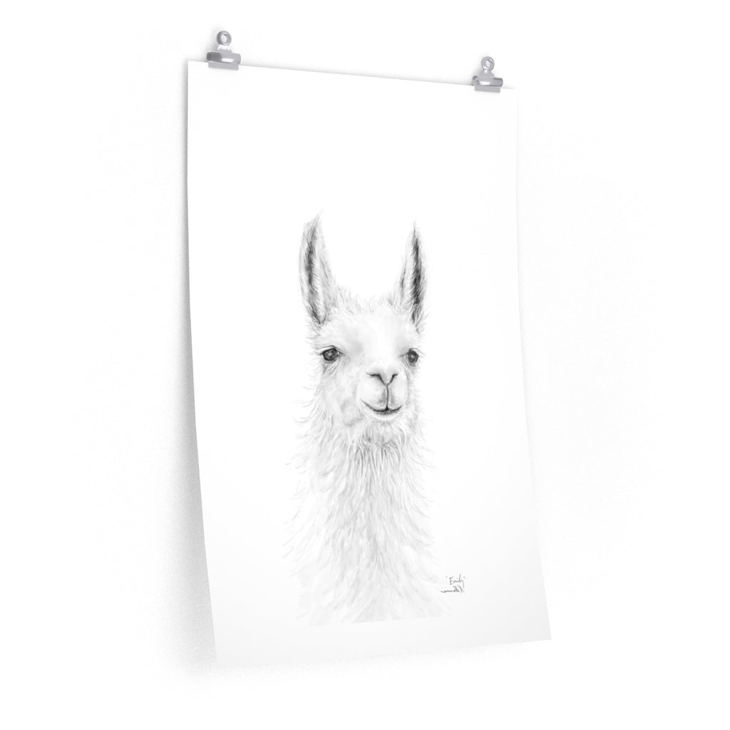 EMILY Llama- Art Paper Print