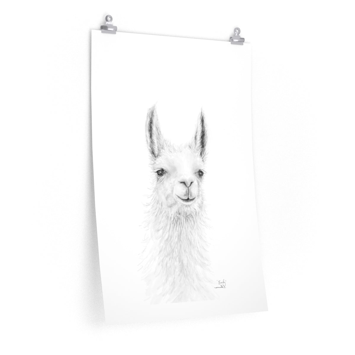 EMILY Llama- Art Paper Print