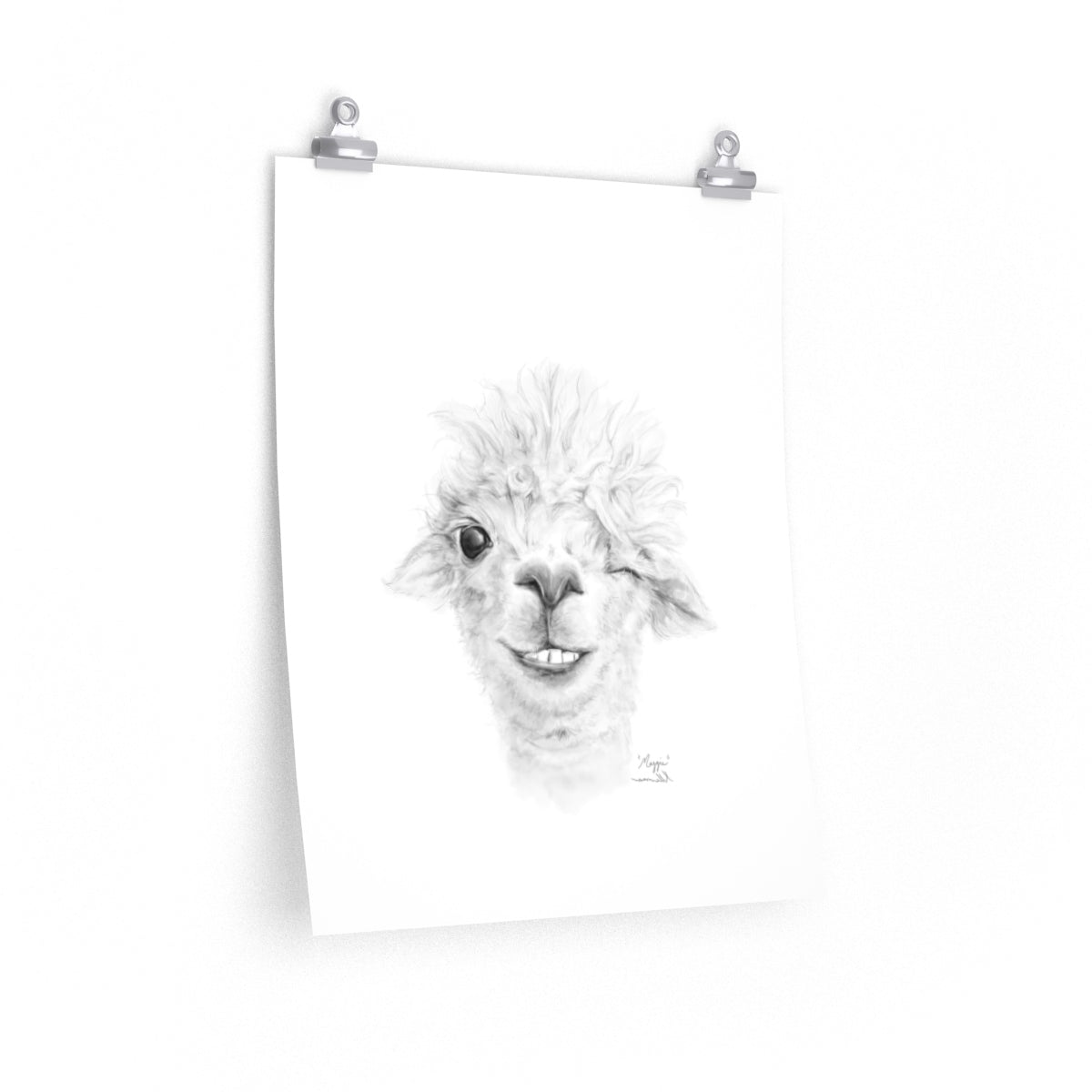 MAGGIE Llama- Art Paper Print