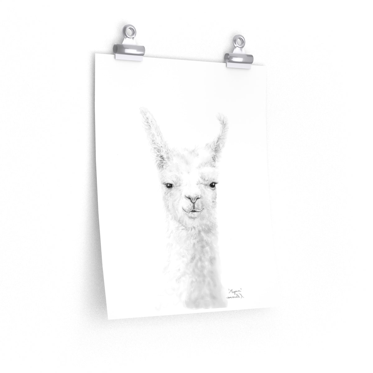 MEGAN Llama- Art Paper Print