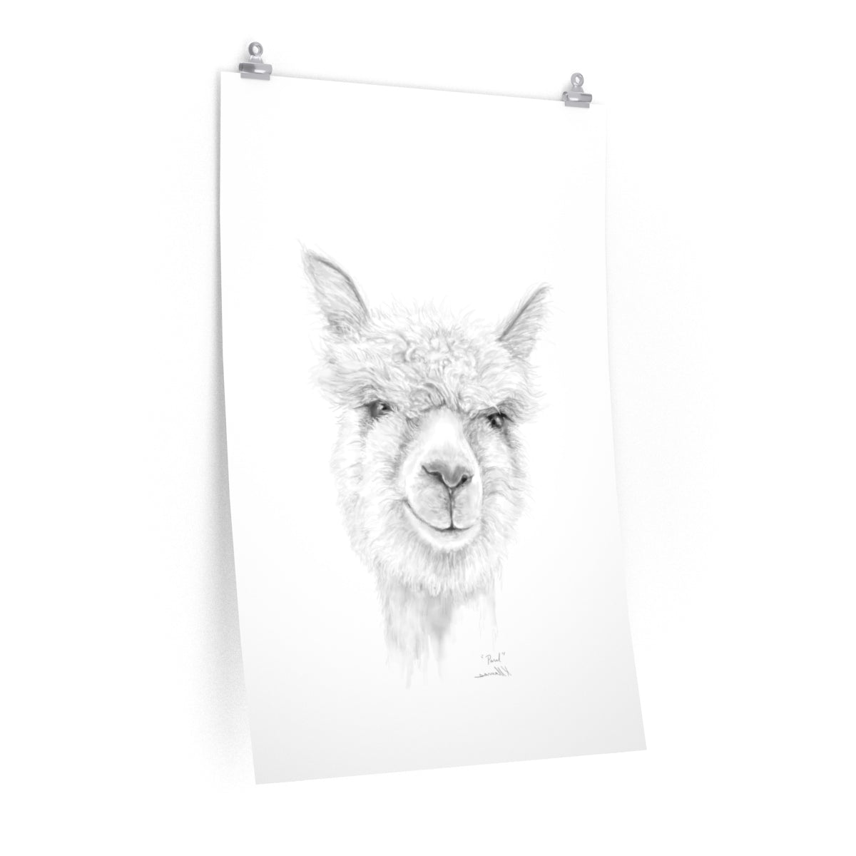 PAUL Llama- Art Paper Print