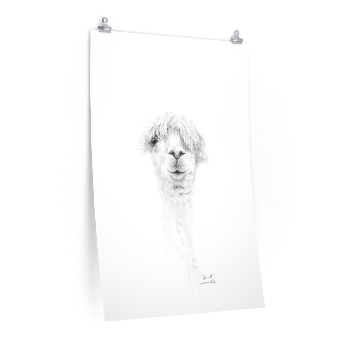 GARRETT Llama- Art Paper Print