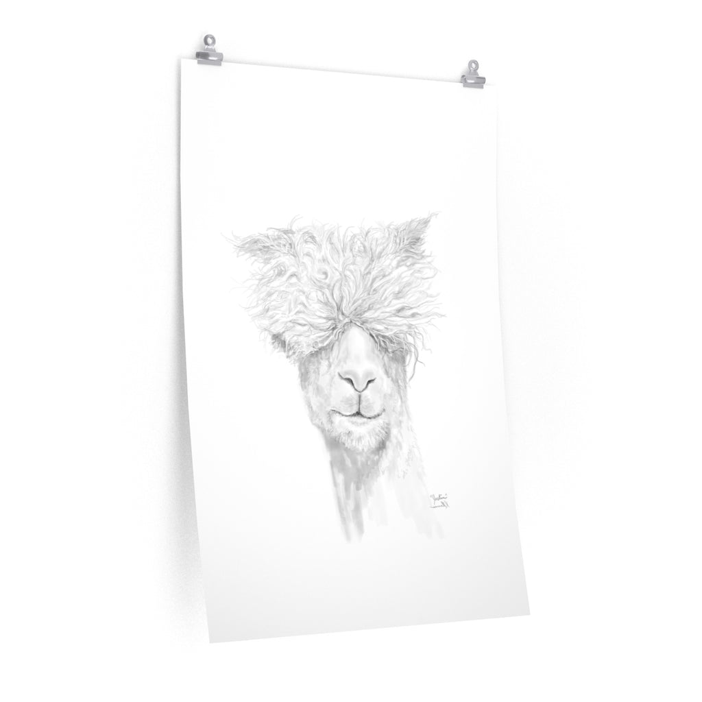 JUSTIN Llama- Art Paper Print