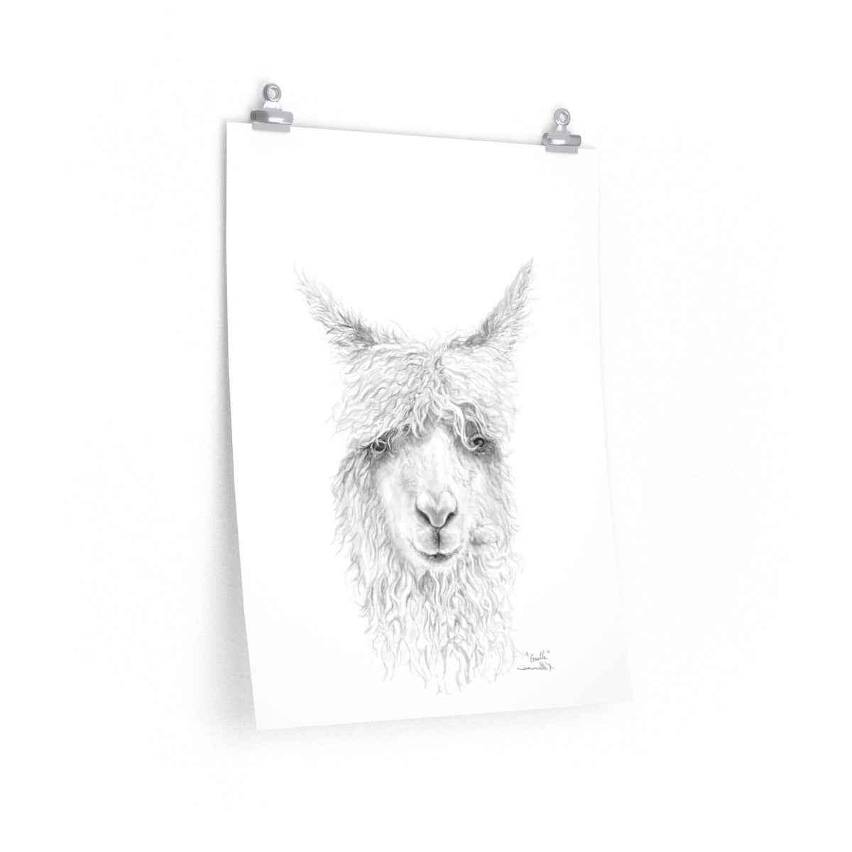 GAELLE Llama- Art Paper Print