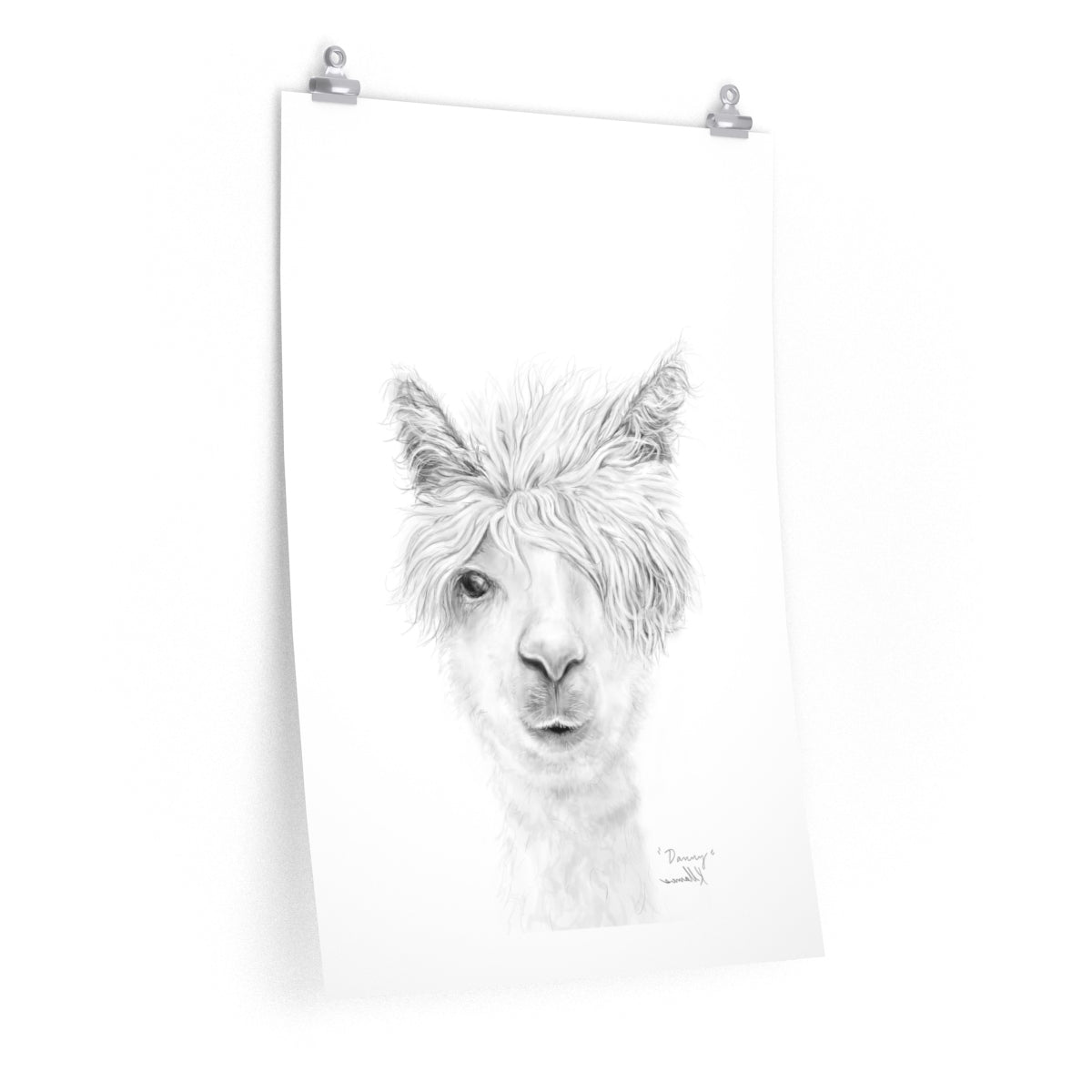 DANNY Llama- Art Paper Print
