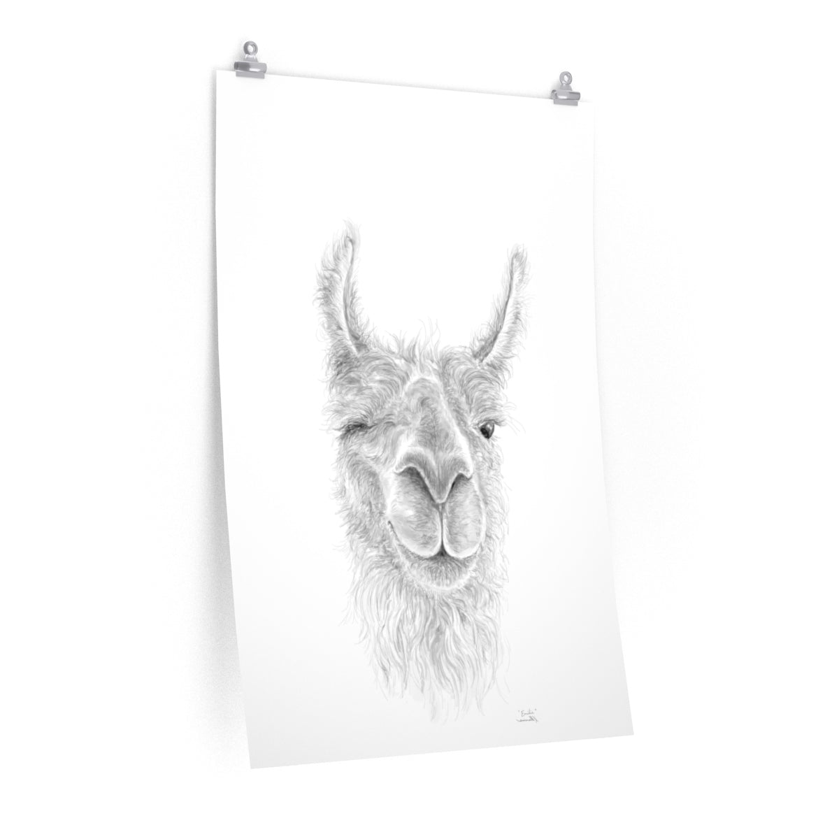 EMILIE Llama- Art Paper Print