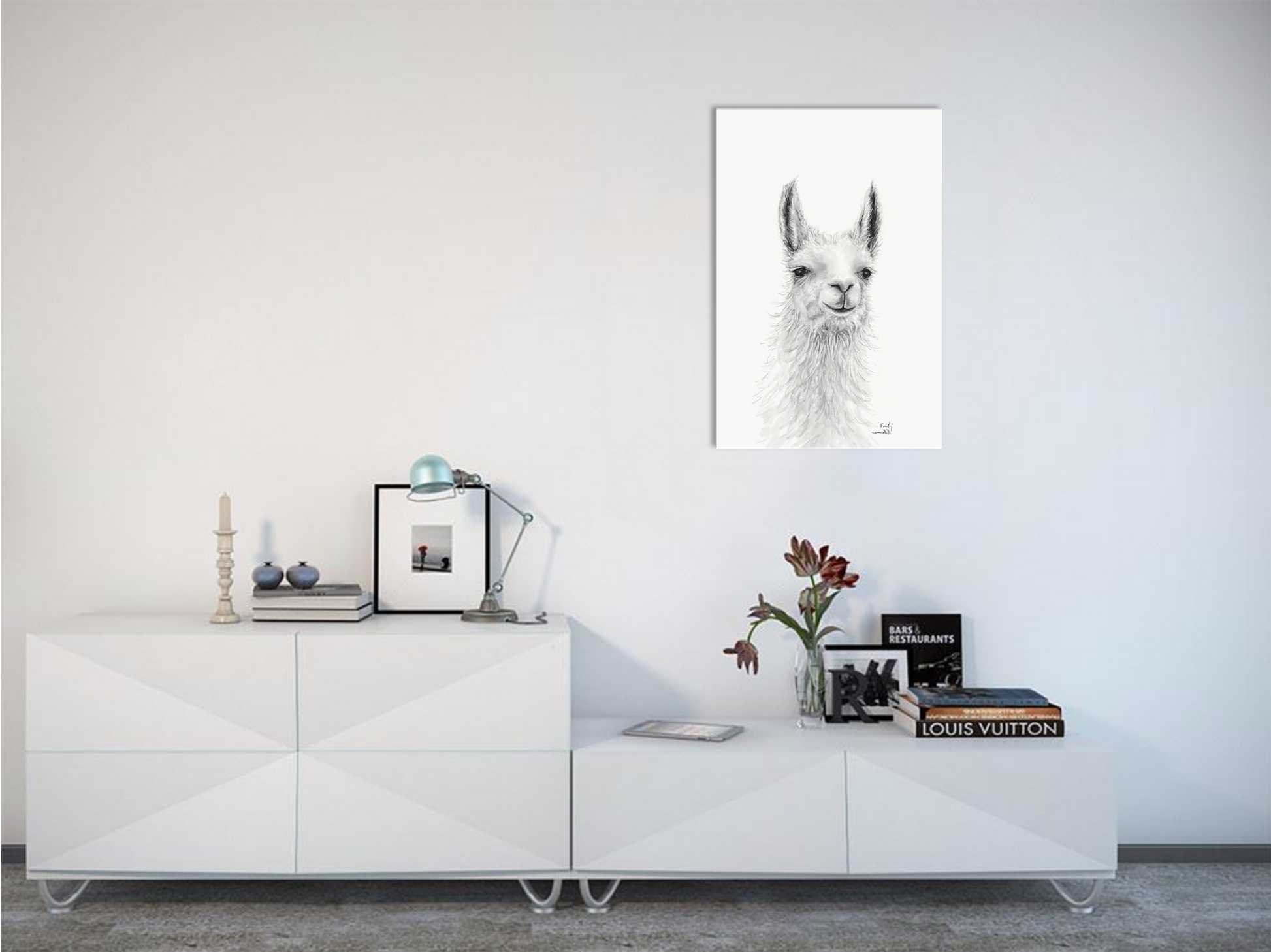 EMILY Llama - Art Canvas