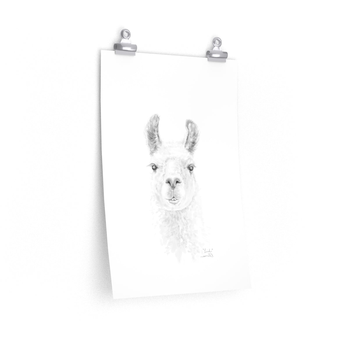 LINH Llama- Art Paper Print