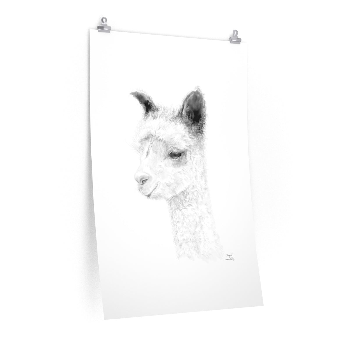 ANGELA Llama- Art Paper Print