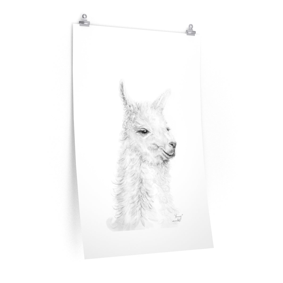 NANCY Llama- Art Paper Print
