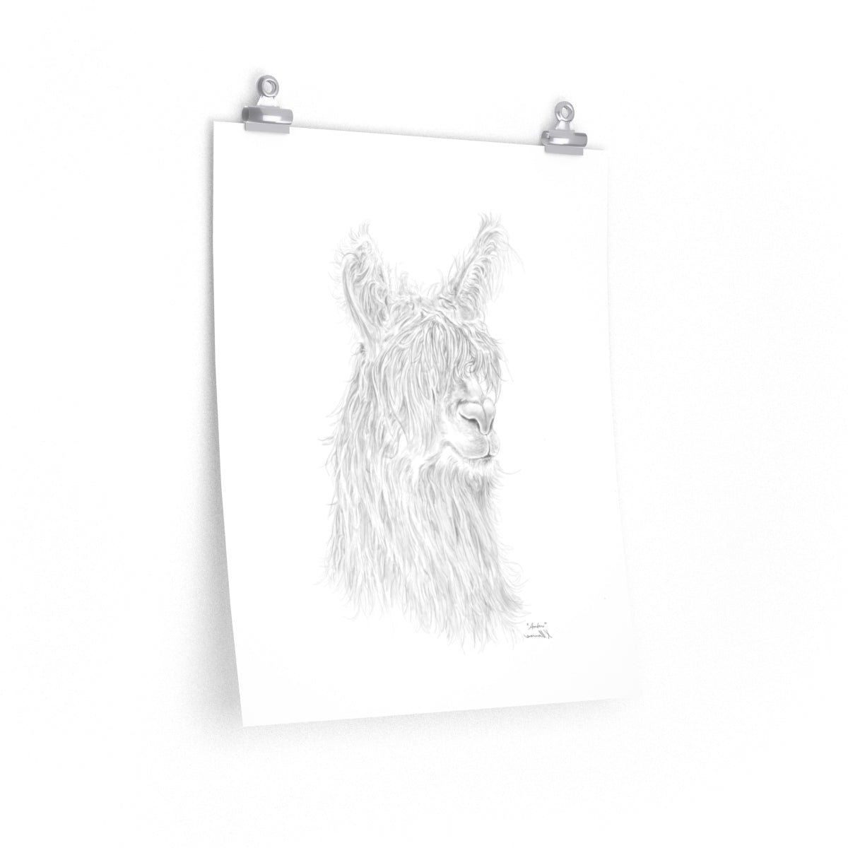 AMBER Llama- Art Paper Print