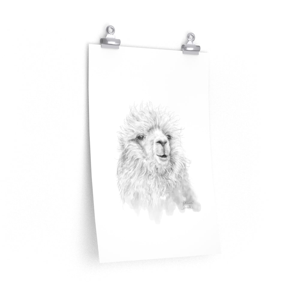 KATHLEEN Llama- Art Paper Print