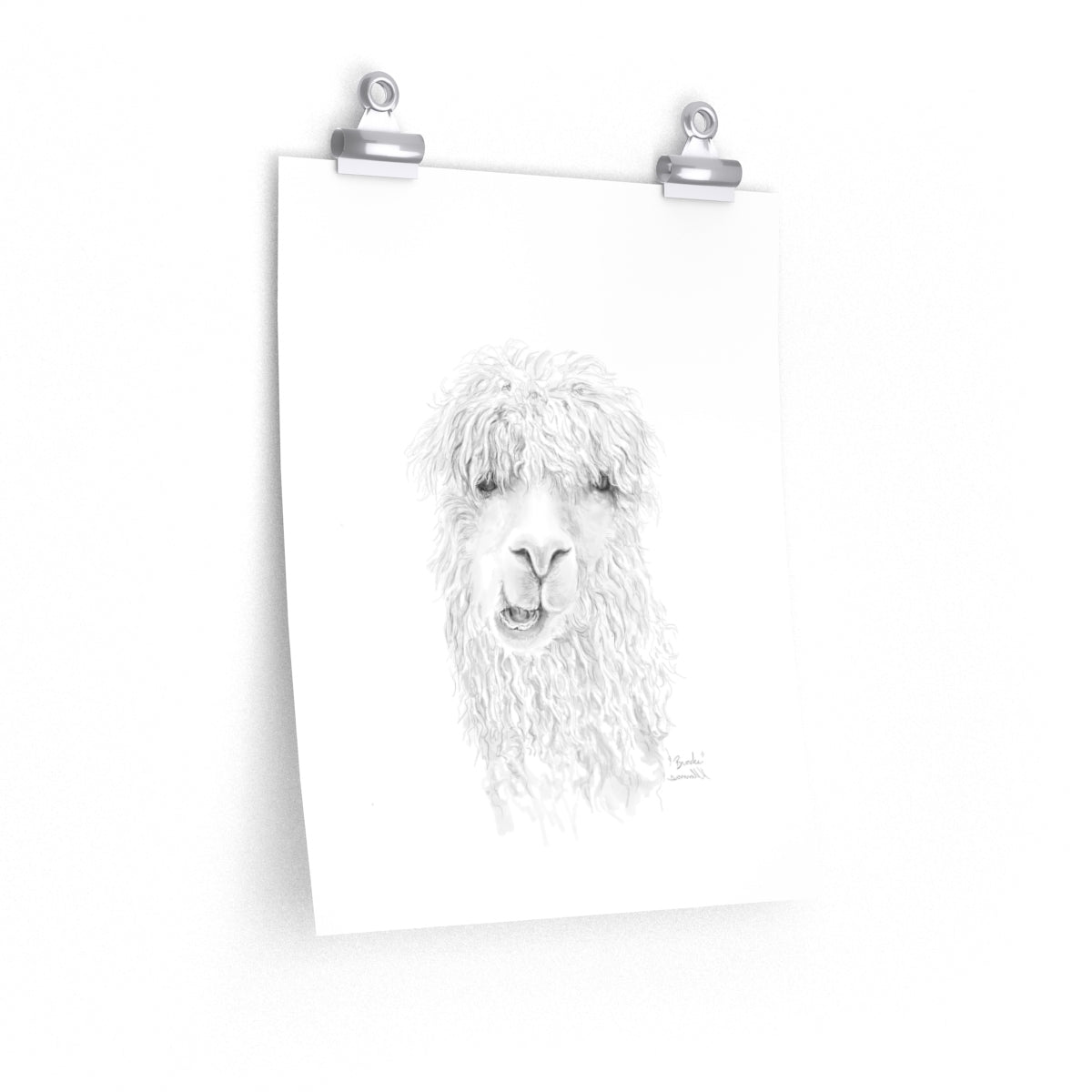 BROOKE Llama- Art Paper Print