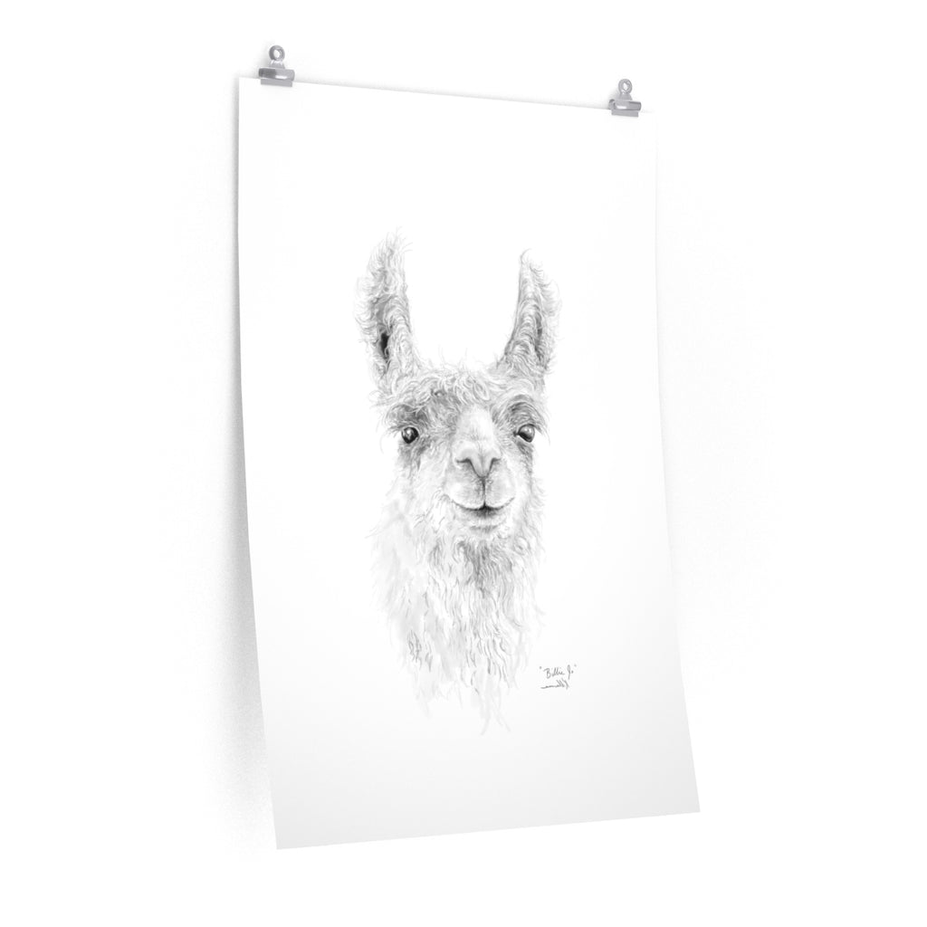 BILLIE-JO Llama- Art Paper Print