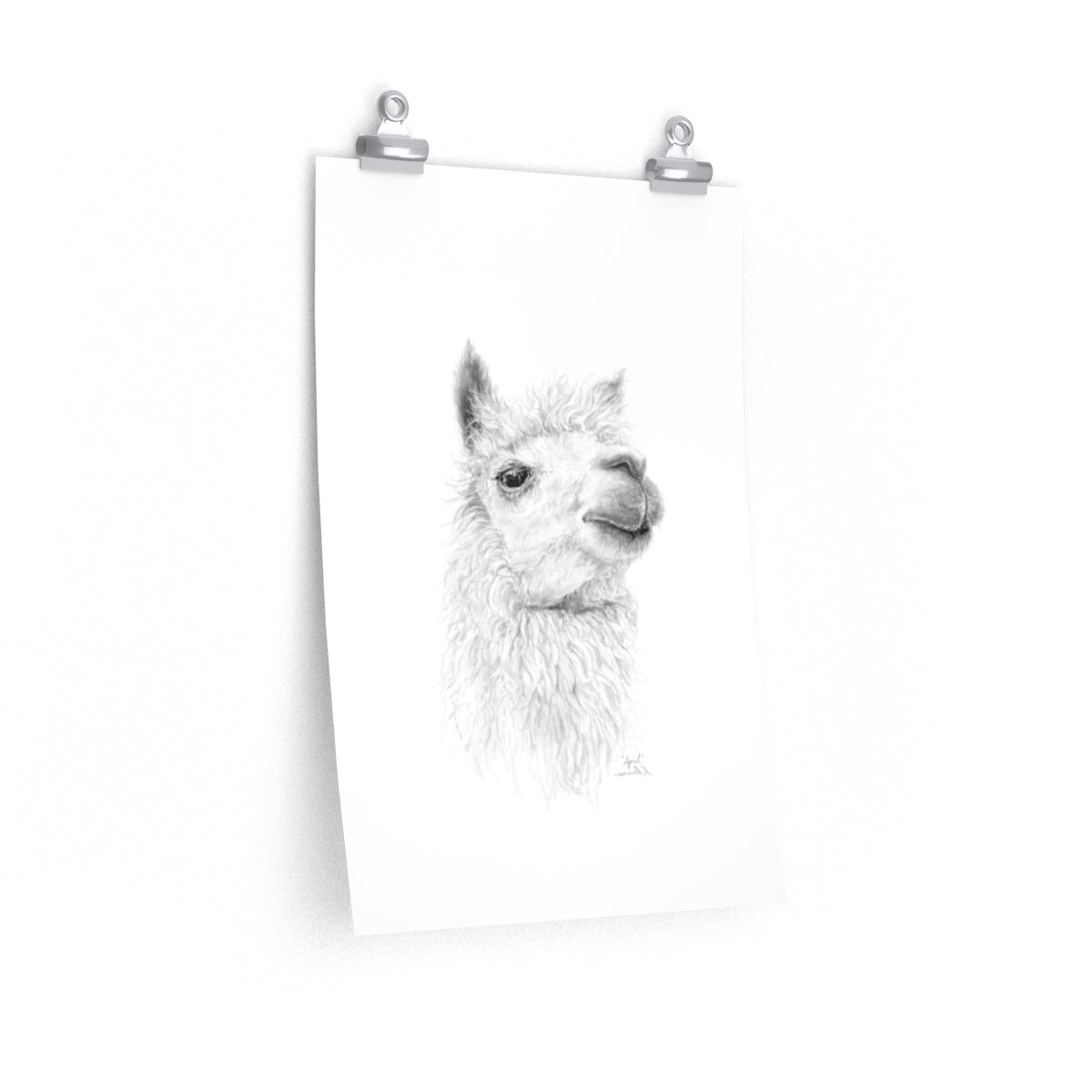 APRIL Llama- Art Paper Print