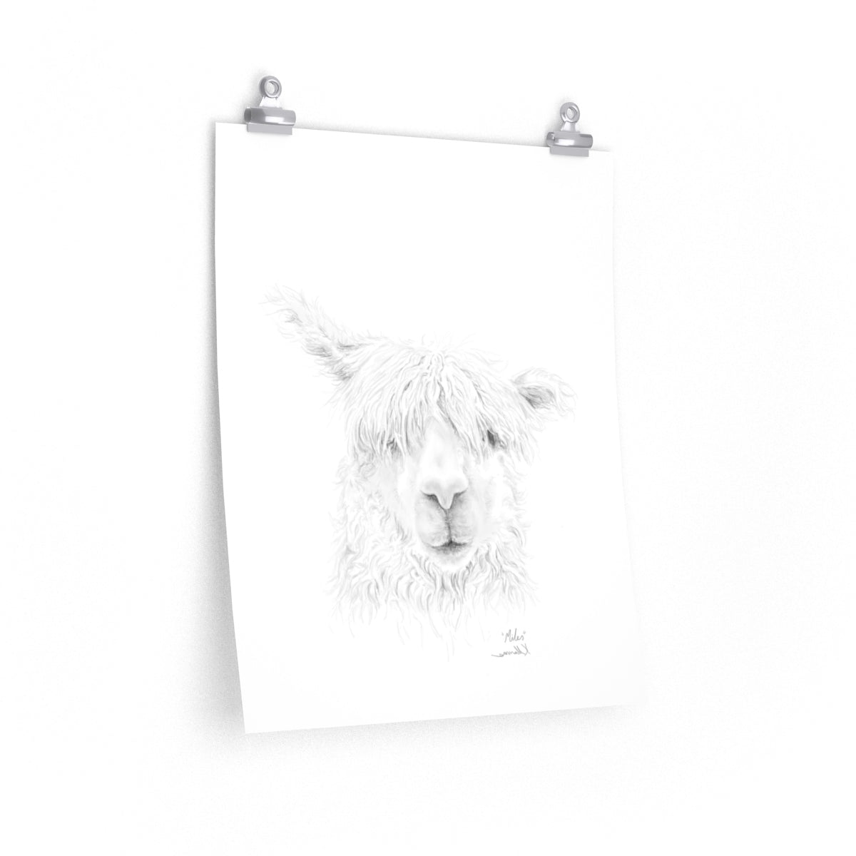 MILES Llama- Art Paper Print