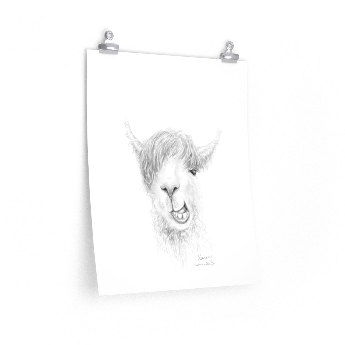 SAREN Llama- Art Paper Print