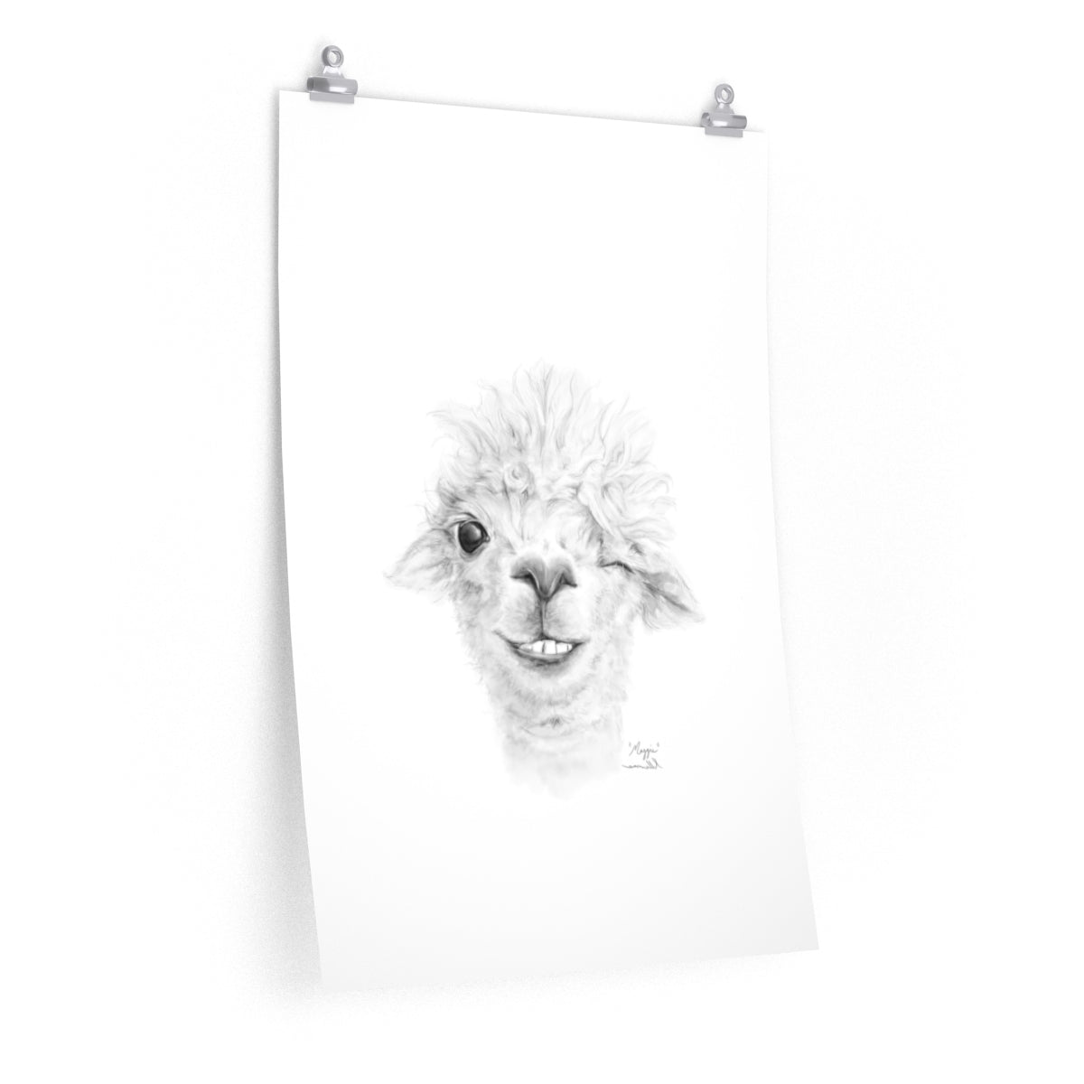 MAGGIE Llama- Art Paper Print