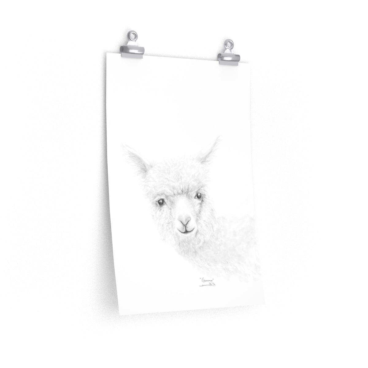 GEMMA Llama- Art Paper Print