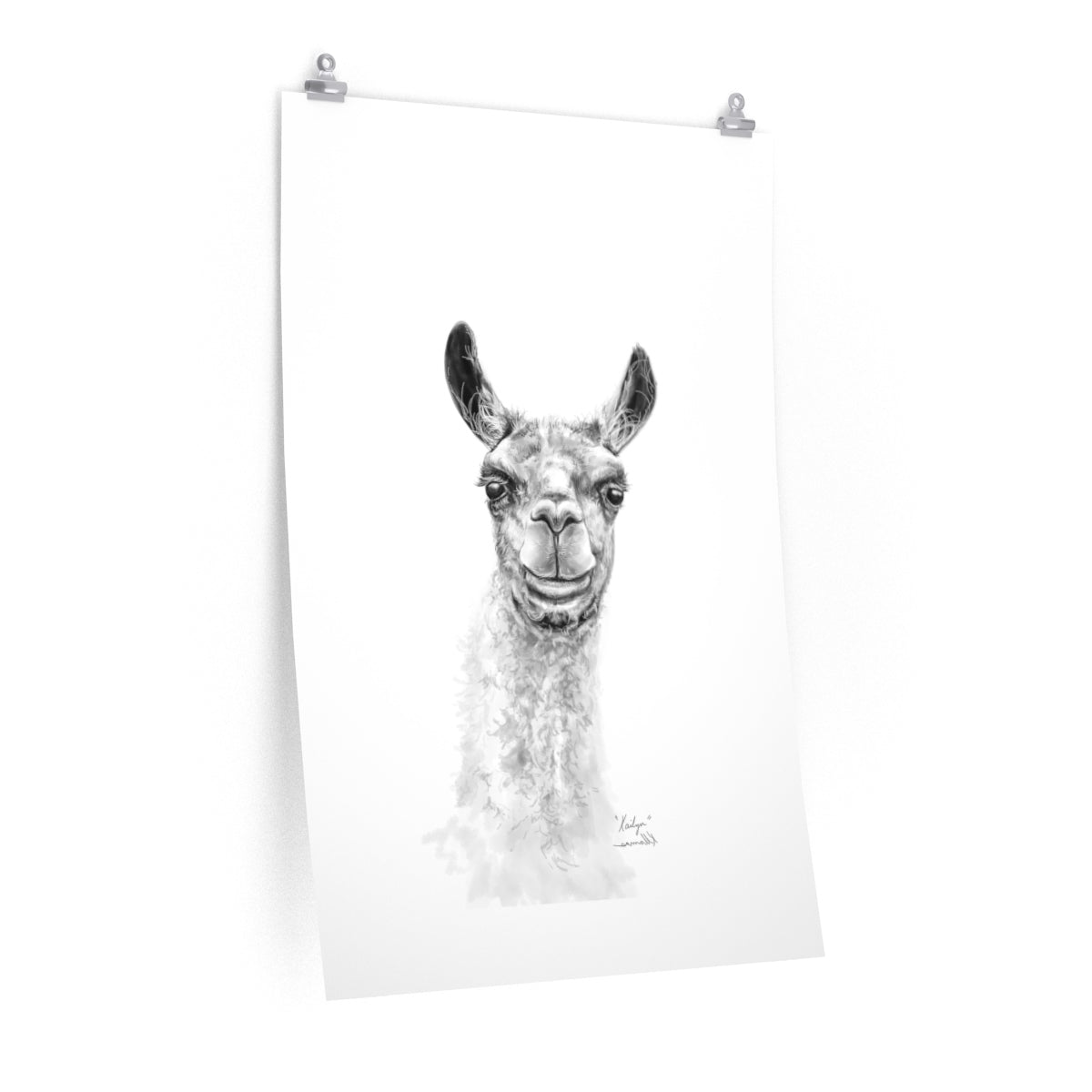 KAILYN Llama- Art Paper Print