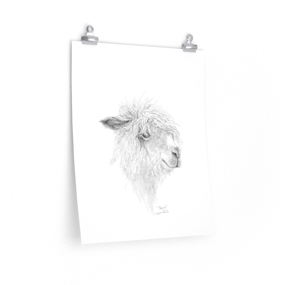 DANI Llama- Art Paper Print
