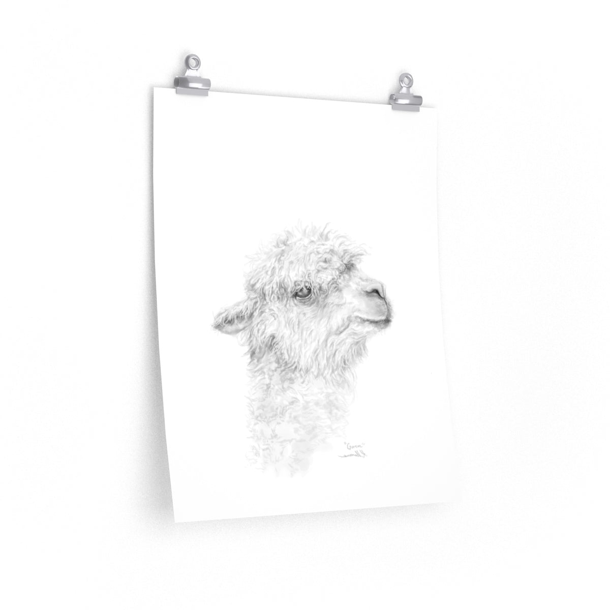 GWEN Llama- Art Paper Print