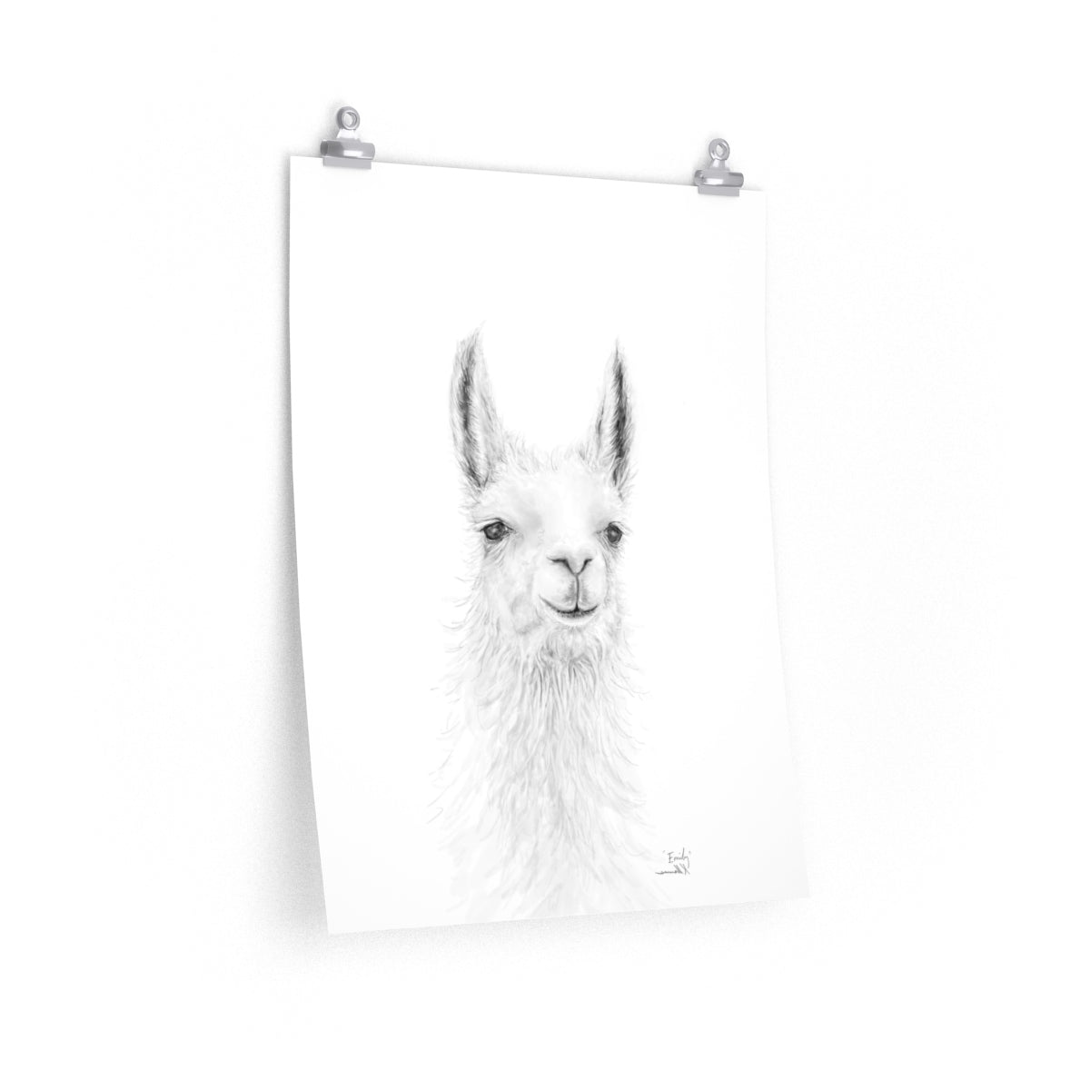 EMILY Llama- Art Paper Print