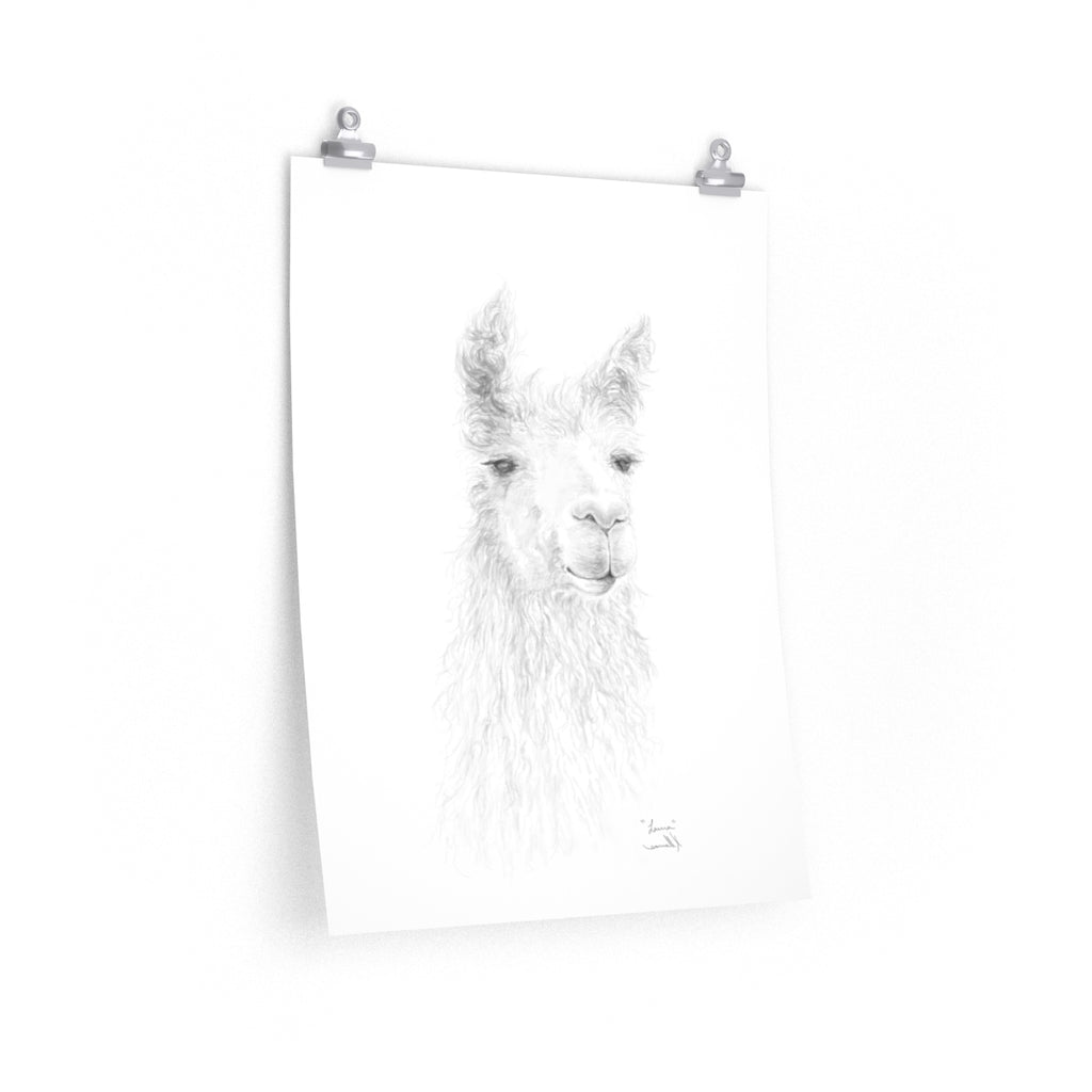 LAURA Llama- Art Paper Print