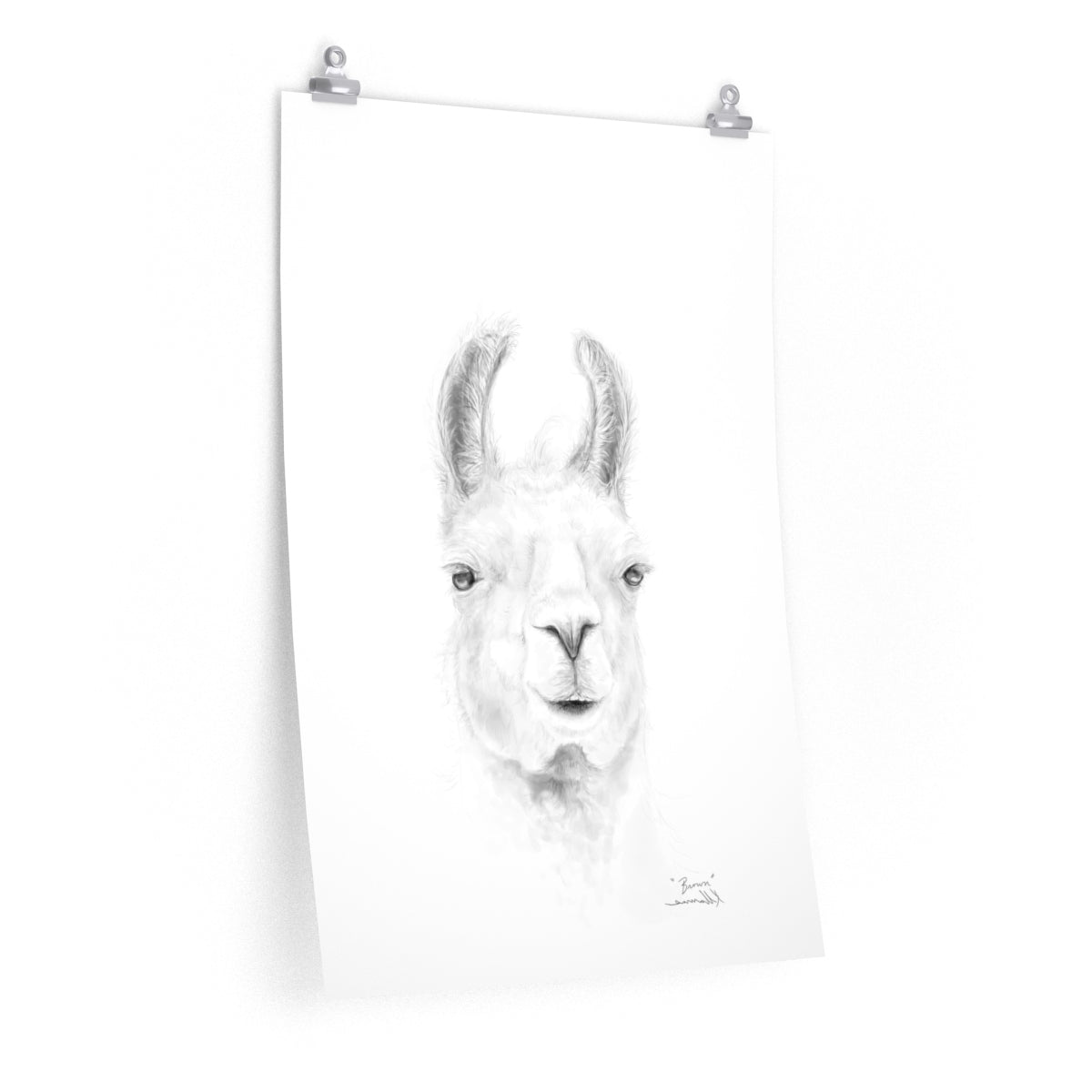 BROWN Llama- Art Paper Print