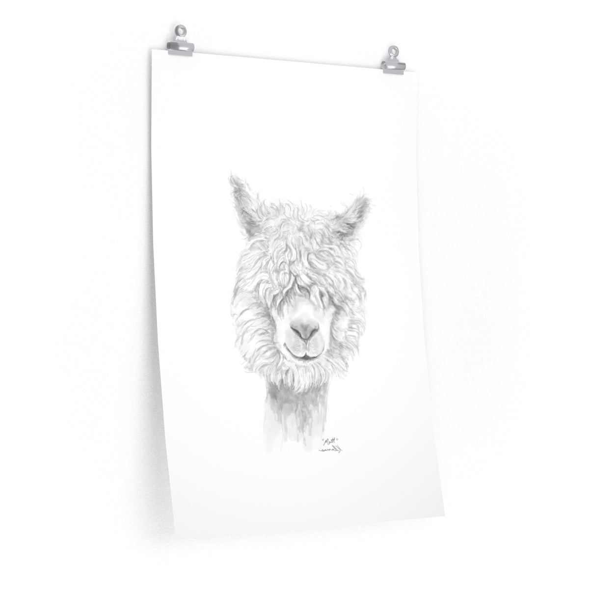 MATT Llama- Art Paper Print