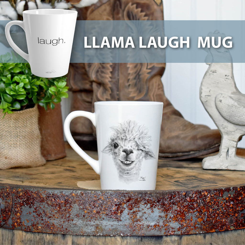 Llama Inspiration Mug: LAUGH