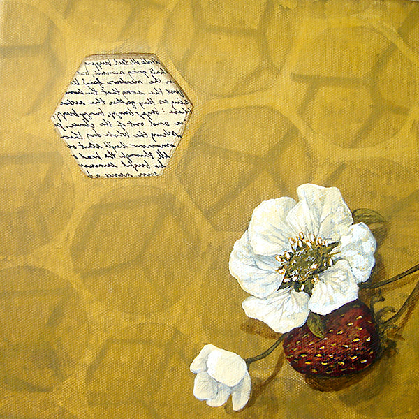 Square Framed Art Print | Lullaby: Honeybees